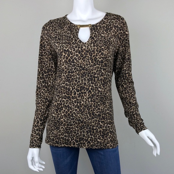 michael kors leopard print shirt